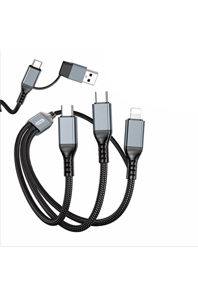Go-Des Go Des GD-UC806 Hızlı Şarj Kablosu 3in2 Lightning – Type-C – Type-C 10...