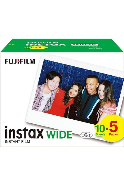 Fujifilm instax WIDE instant film 50 shot pack, White Border