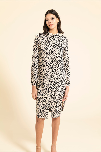 MİRAŞE MODA Gravel Collarless Tunic Dress (110 cm)