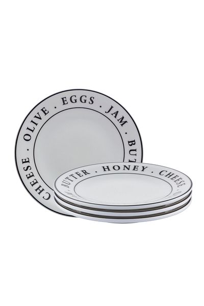 Kütahya Porselen Teos 4 Piece 21 cm Cake Plate