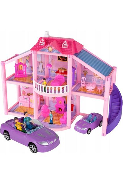 Smart Vibe Dollhouse, KinderVibe, 2 Levels, 5 Rooms, Terrace, External Stairs, Decap Machine