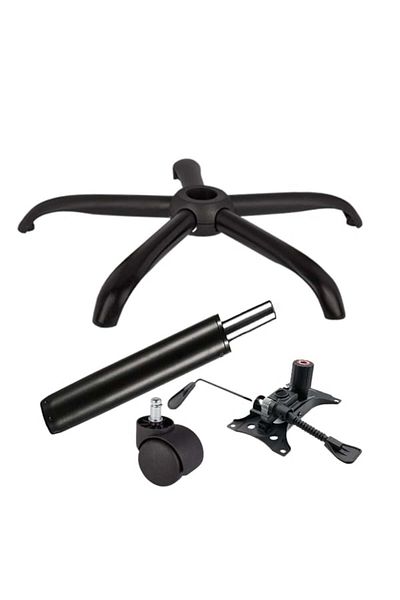 Depox Set de plăci de echilibru metalice 25 x 15 cm, bază, rolă universală și cilindru cu piston, gaz, scaune de birou