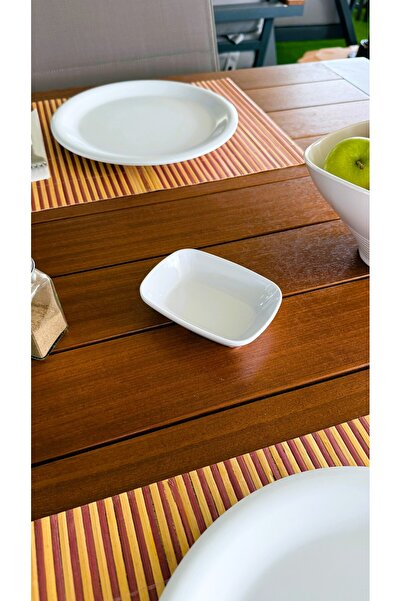 Alezy 577 Göreme Melamine Thermostar Garnish Plate 12X8 cm White