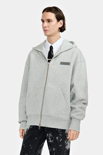 LOUIS GABRIEL NOUCHI ZIP-UP SWEATSHIRT - LOUIS GABRIEL NOUCHI - GREY, S