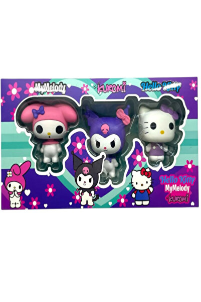 Hello Kitty My melodi,Kuromi,Hello Kıtty Üç'lü Fiğür Set