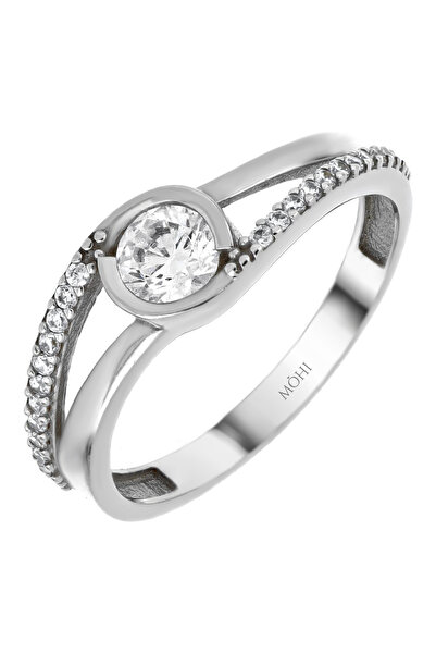 MOHI Fine Jewellery Inel de logodna din aur alb de 14k