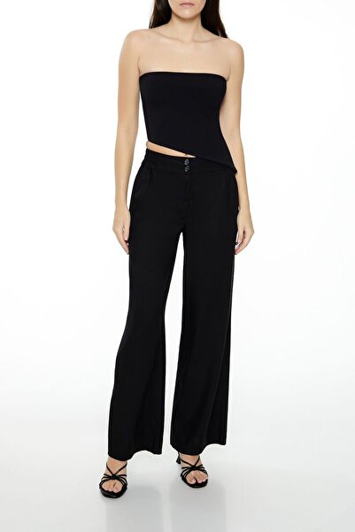 Forever 21 Mid-Rise Wide-Leg Pantolon