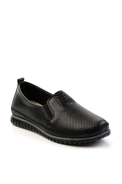 Bambi Black Leather Women's Casual Shoes K01140005203