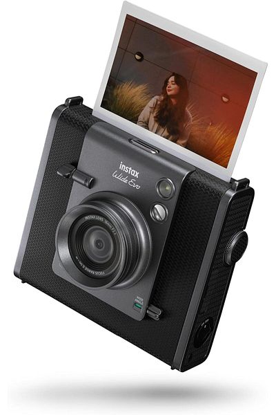 Fujifilm Instax Wide Evo Black Hybrid Digital - Instant Film Camera