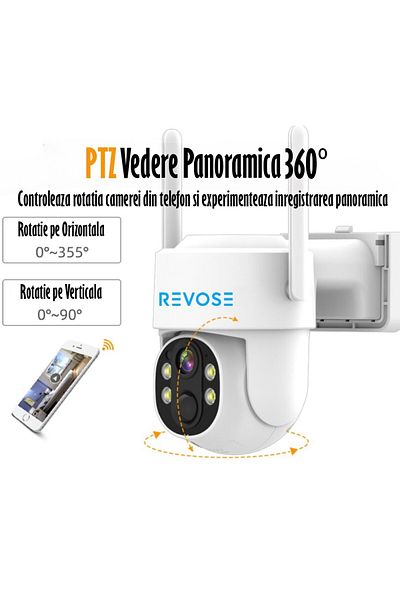 REVOSE Video Surveillance Camera ™ 5mp 2560x1920, Dedicated Application, Solar Charging