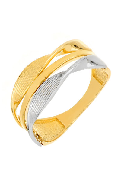 MOHI Fine Jewellery Inel din aur galben si alb de 14k