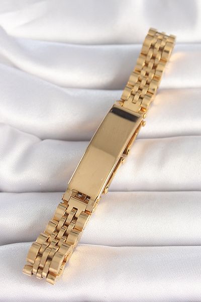 NEZADE STORE 316L Steel Gold Color Chain Imprint Model Men's Bracelet