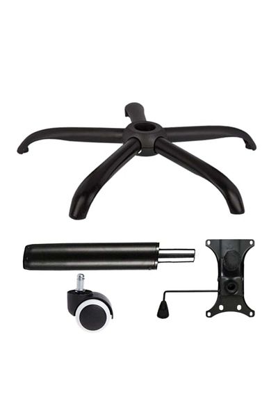 Depox Set de plăci de echilibru metalice 20 cm x 15 cm, bază, rolă universală și cilindru cu piston, scaune de birou