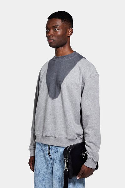 LOUIS GABRIEL NOUCHI PRINTED SWEATSHIRT - LOUIS GABRIEL NOUCHI - GREY, M