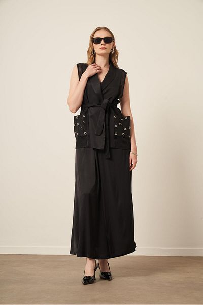 FTZ WOMEN Women's Mesh Detail Suit Black 31088