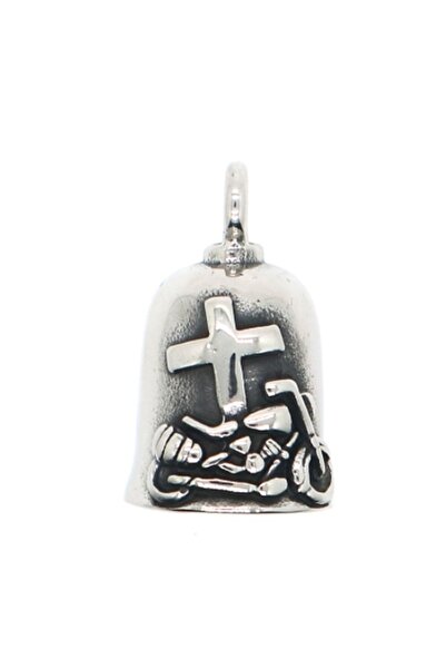 Choice سلسلة مفاتيح فضية على شكل جرس وأجنحة ملاك بتصميم ريترو بانك A10307، سلسلة مفاتيح شخصية لراكبي الدراجات النارية