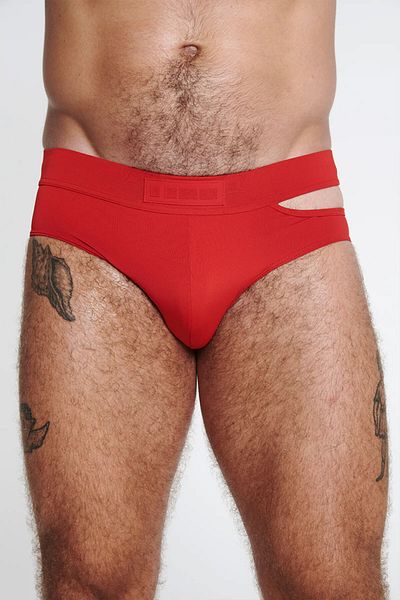 LOUIS GABRIEL NOUCHI SIGNATURE SWIM BRIEF - LOUIS GABRIEL NOUCHI - RED, S