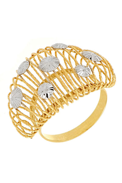 MOHI Fine Jewellery Inel din aur galben si alb de 14k