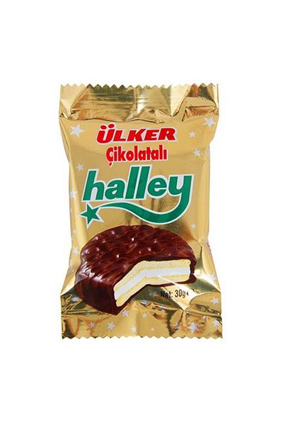 Ülker Halley Biscuits with Chocolate Coating 30 g X 24 Pcs
