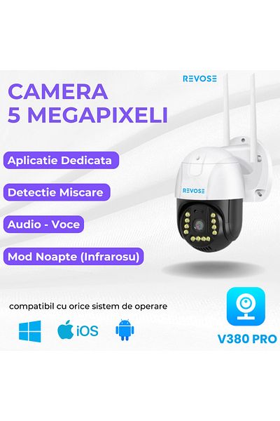 REVOSE REVOSE™ 5MP 2560x1920 Video Surveillance Camera, 32GB Micro SD Card Included