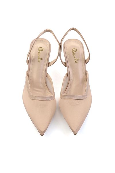 Bambi Beige Women's Classic Heeled Shoes K01209310522