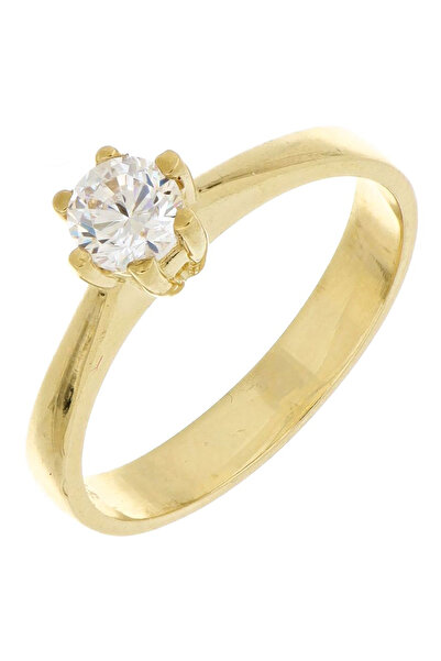 MOHI Fine Jewellery Inel de logodna model solitaire din aur galben de 14k