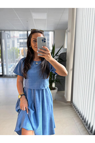 caddstore My 3760 Midi Bluzlu Elbise