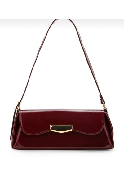 selma demir Γυναικεία τσάντα ώμου Axe ορθογώνια μπορντό