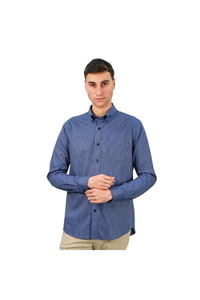 Giordano Men's Wrinkle-Free Long Sleeve Cotton Oxford Shirt
