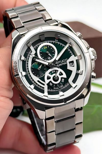 Ferrucci Function Men's Wrist Watch, Steel Band & Special Design, 3Atm Water Resistant Smoked Sdfer164