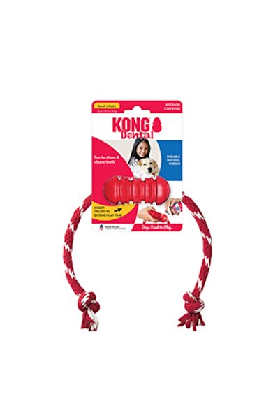 Kong Dental Dog Toy with Dental Cleaning Rope S