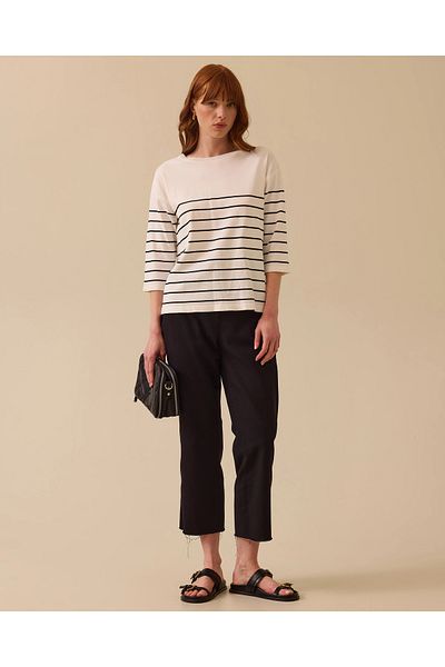 SEÇİL Button Detailed Striped Knitwear Blouse