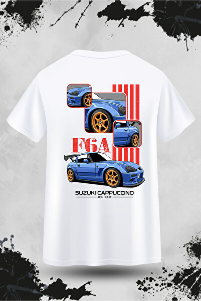 VİZYON İKRA تي شيرت/تي شيرت مطبوع عليه ظهر سوزوكي كابتشينو للجنسين