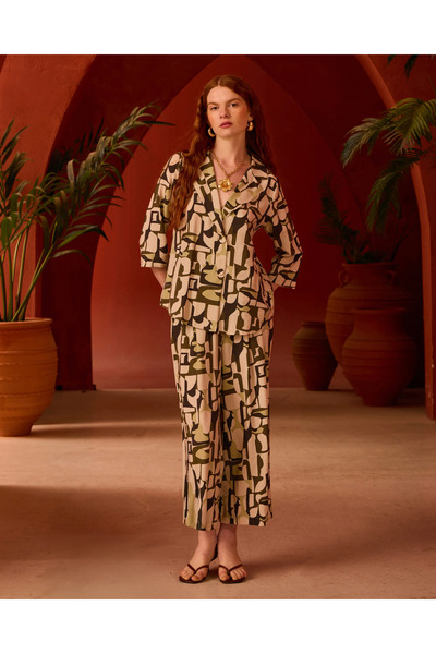 SEÇİL Seçil Desenli Pantolon -251010014 Haki