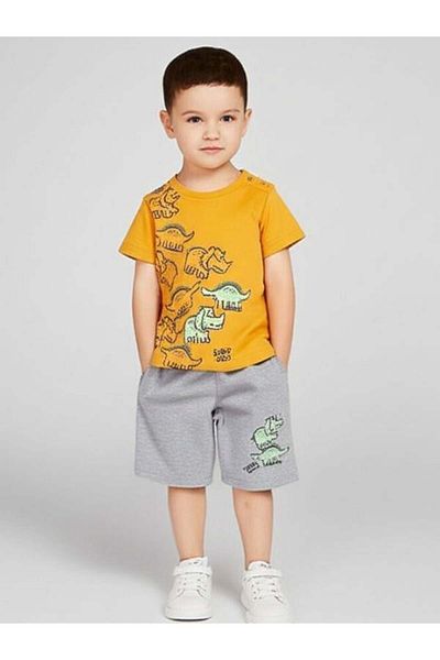 Zekids Baby Boy Animal Printed Shorts Set