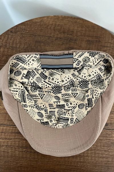 Belifanti Collection Summer Linen London Hat Cap Beige