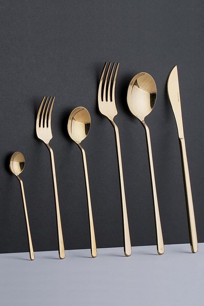ACAR Verona 72 Piece Cutlery Set for 12 People - Gold