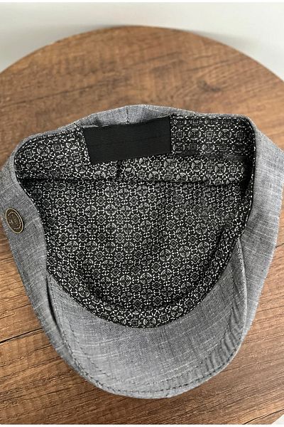 Belifanti Collection Summer Linen London Hat Cap Gray