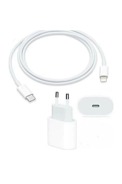 iPhone 8-X-11-12-13-14 Pro Max Compatible 25W Type-C Charger Head + USB-C to Lightning Cable