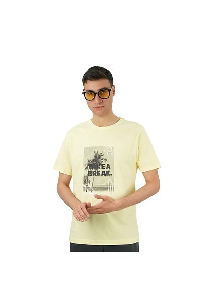 Giordano Men's Slim Fit Print Tee - Cotton Jersey, Crew Neck, Short Sleeve