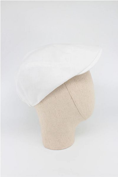 Belifanti Collection Summer Linen London Hat Cap White