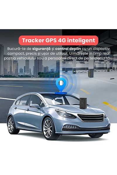 Spionescu Smart 4G GPS Tracker, real-time location, anti-loss alert, route history function, 5000 mAh