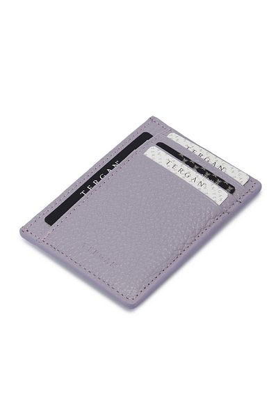 Tergan Lilac Leather Unisex Credit Card Holder - S1Kk00001676-P5M