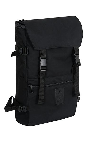KAFF Black Waterproof Fabric Hiking Daily Outdoor Backpack with Laptop Compartment -1013