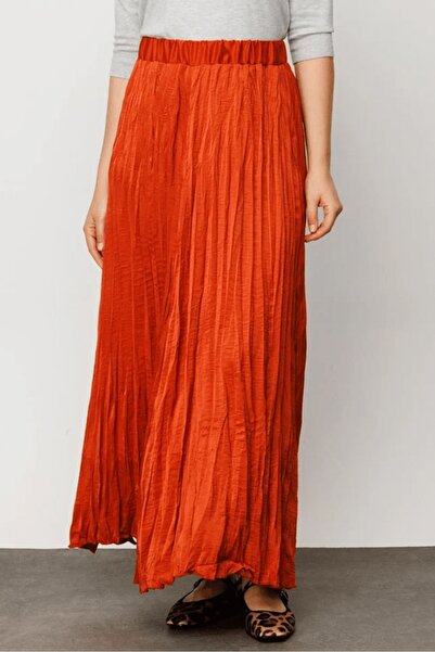 Bestenur Kraşlı Bohemian Skirt 1398 - Orange