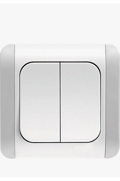 fiba teknik Atom Single Switch Gray Frame
