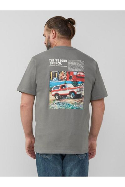 s.Oliver Big Sizes Men's Big Size T-shirt With Ford Logo Print, Crew Neck
