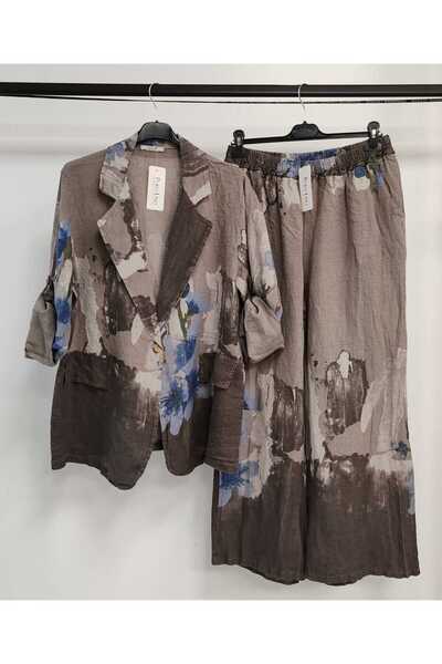 Luisido Set de lenjerie pentru femei din nurcă italiană cu model floral