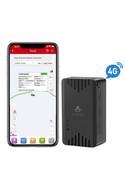 Spionescu Smart 4G GPS Tracker, real-time location, anti-loss alert, route history function, 5000 mAh