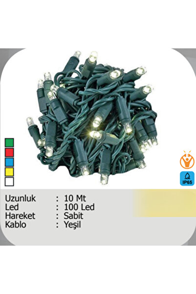 ElektrikHouse LED Peri Işığı 100 LED sabit 10 metre